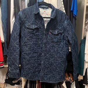 Levi's Dark Blue Quilted Shirt Jacket